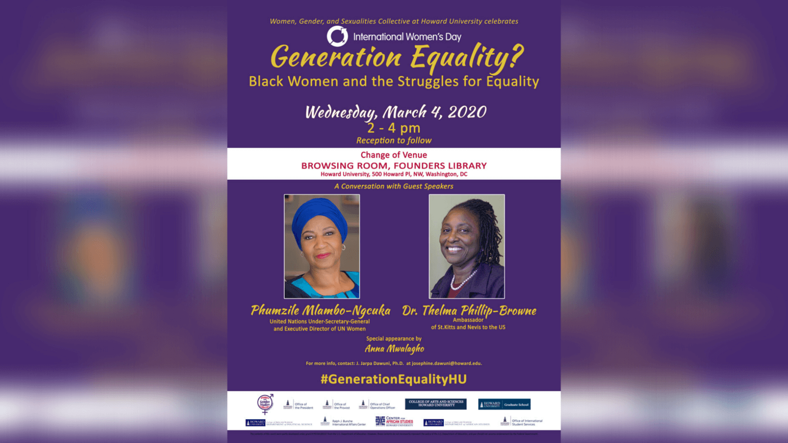 4th Annual International Womens day event flyer